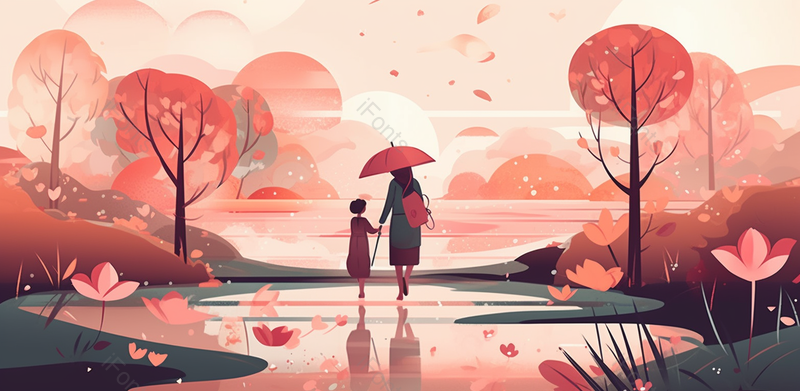 亲子节插画唯美梦幻浪漫玫瑰花植物手绘背景,插画/手绘图,插画/手绘图库,插画/手绘图下载,插画/手绘